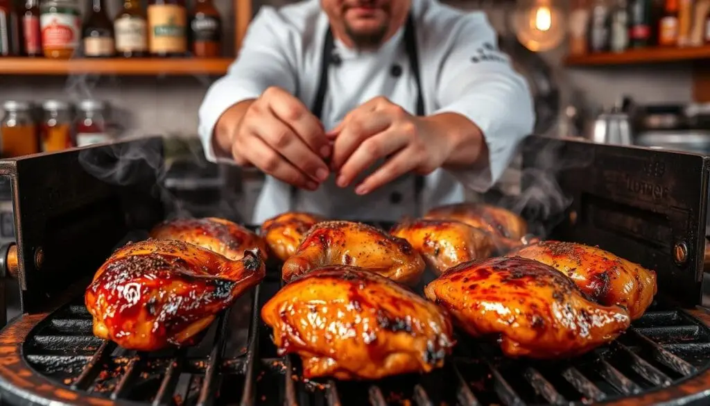 Smoked Chicken Thighs Smoking Process