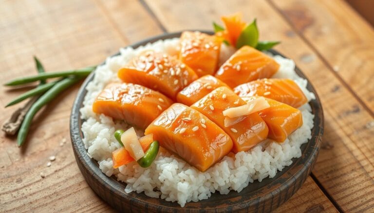 salmon sushi bake